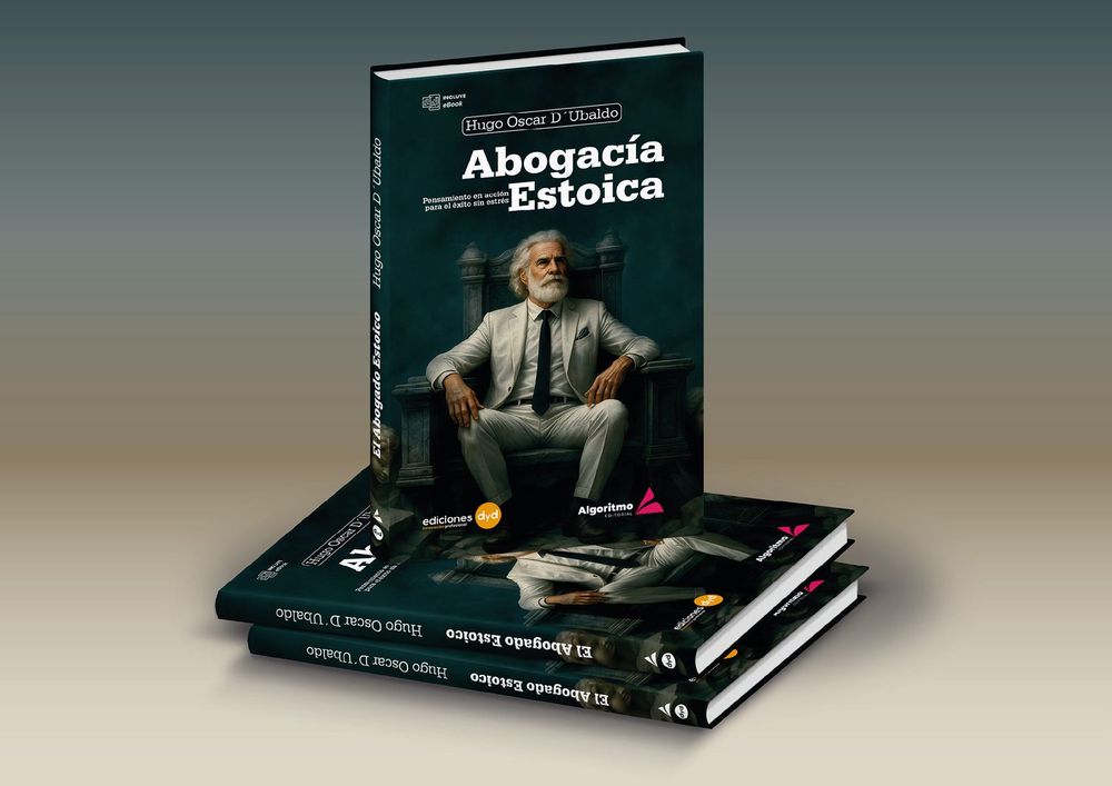 El libro Abogacía Estoica terminado, con su tapa y su sistema editorial aplicados