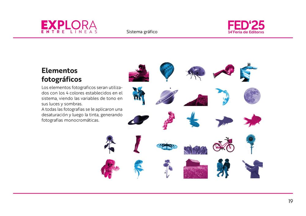 Elementos fotográficos del sistema gráfico de FED’25