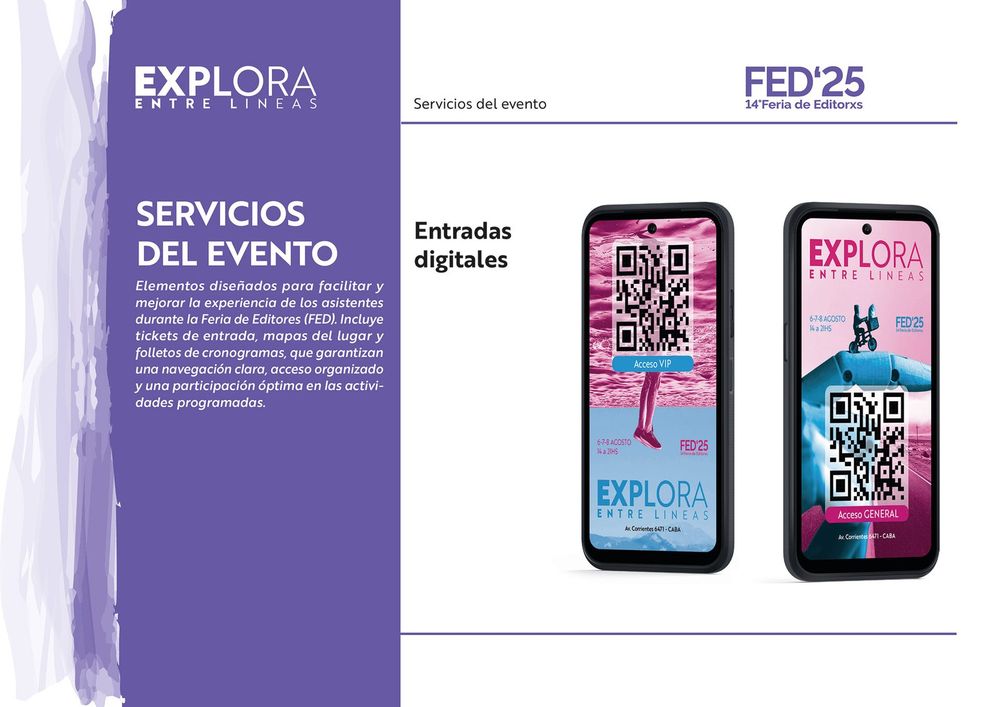 Entradas digitales de FED’25 vistas en pantalla de celular