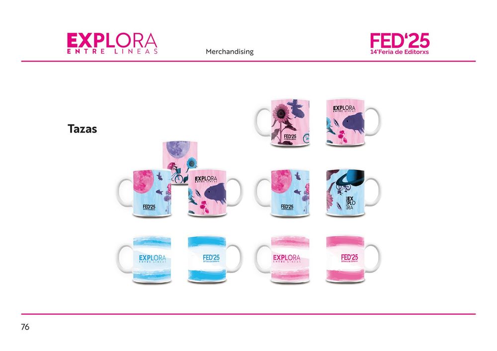 Merchandising de FED’25: tazas con la identidad aplicada