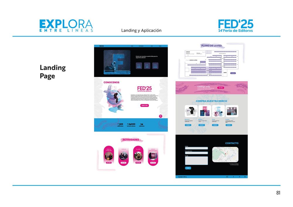 Landing page del evento FED’25 con la identidad aplicada