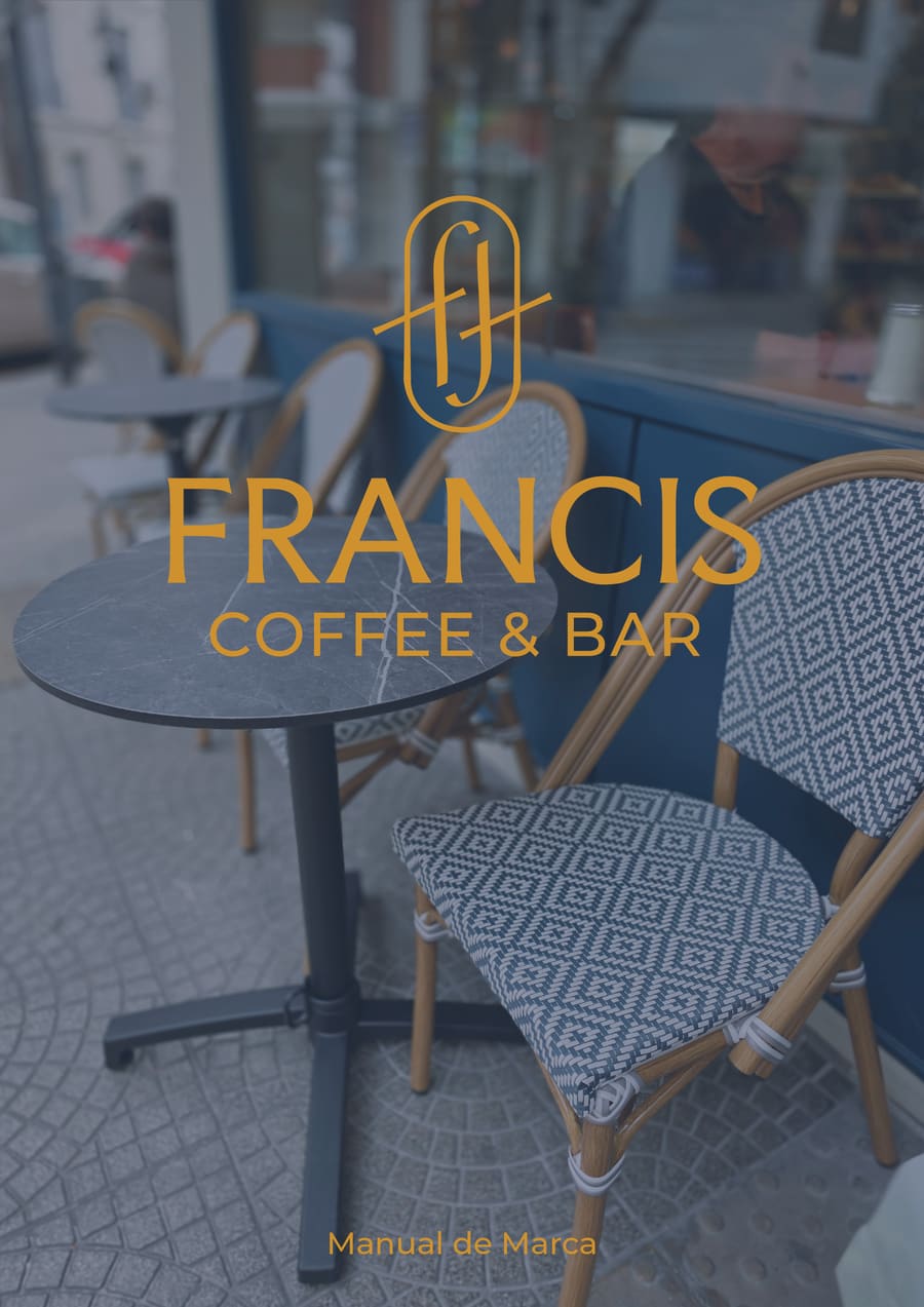 Portada del manual de marca de Francis Coffee & Bar