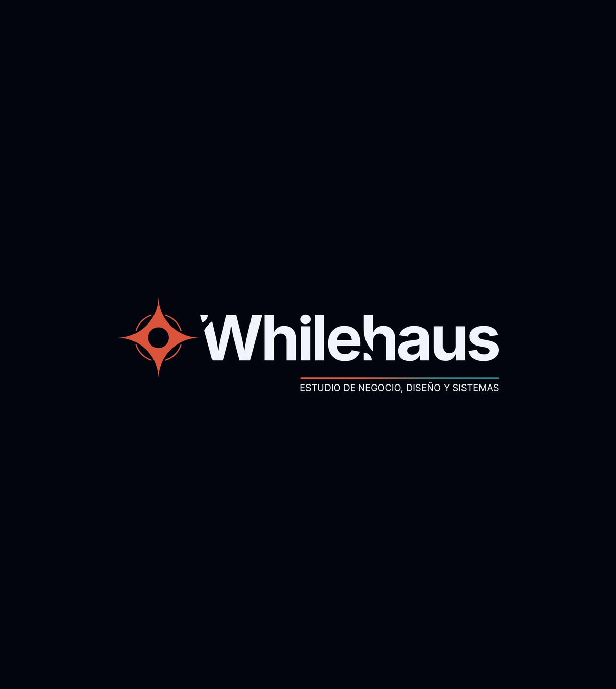 Imagotipo de Whilehaus sobre fondo naval